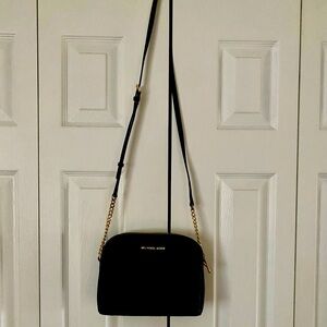 Michael Kors black leather crossbody bag